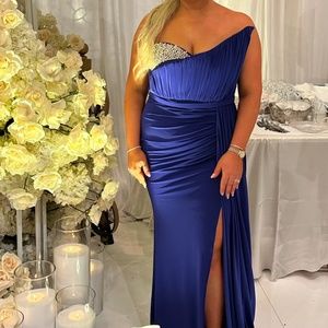 Royal blue evening gown